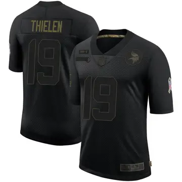 Nike Adam Thielen Youth Limited Minnesota Vikings Black 2020 Salute To Service Jersey