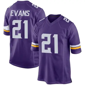 Nike Akayleb Evans Men's Game Minnesota Vikings Purple Team Color Jersey