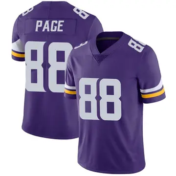 Nike Alan Page Men's Limited Minnesota Vikings Purple Team Color Vapor Untouchable Jersey