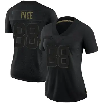 Nike Alan Page Women's Limited Minnesota Vikings Black 2020 Salute To Service Jersey