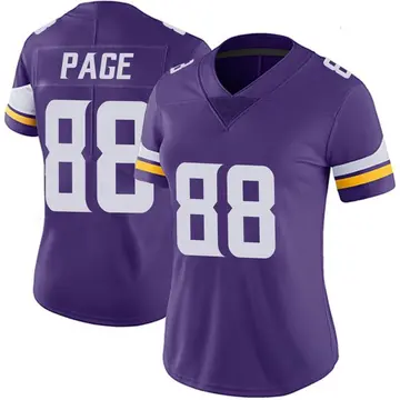 Nike Alan Page Women's Limited Minnesota Vikings Purple Team Color Vapor Untouchable Jersey