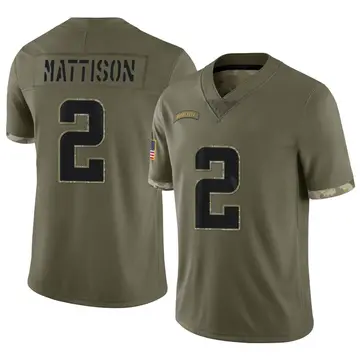 Nike Alexander Mattison Men's Limited Minnesota Vikings Olive 2022 Salute To Service Jersey