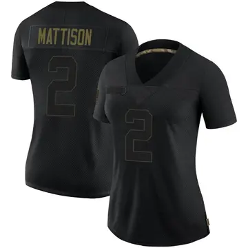 Nike Alexander Mattison Women's Limited Minnesota Vikings Black 2020 Salute To Service Jersey