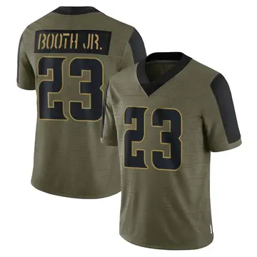 Nike Andrew Booth Jr. Youth Limited Minnesota Vikings Olive 2021 Salute To Service Jersey