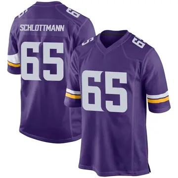 Nike Austin Schlottmann Men's Game Minnesota Vikings Purple Team Color Jersey