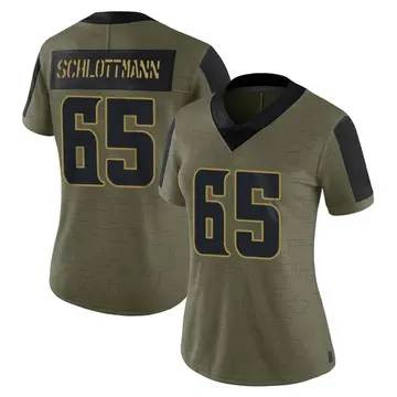 Nike Austin Schlottmann Women's Limited Minnesota Vikings Olive 2021 Salute To Service Jersey