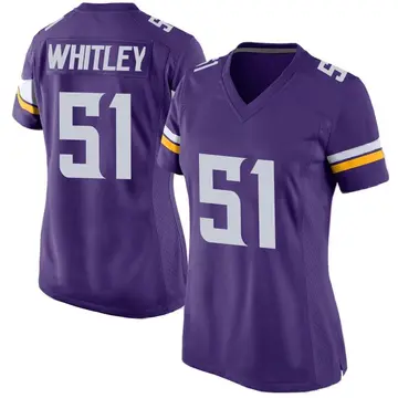 Nike Benton Whitley Women's Game Minnesota Vikings Purple Team Color Jersey