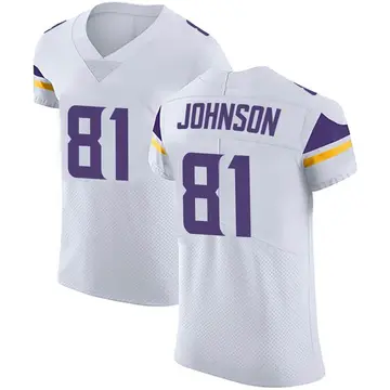 Nike Bisi Johnson Men's Elite Minnesota Vikings White Vapor Untouchable Jersey
