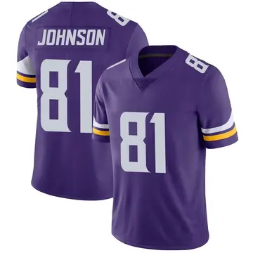 Nike Bisi Johnson Men's Limited Minnesota Vikings Purple Team Color Vapor Untouchable Jersey