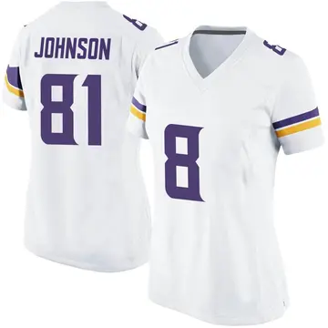 Nike Bisi Johnson Women's Game Minnesota Vikings White Jersey