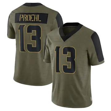 Nike Blake Proehl Men's Limited Minnesota Vikings Olive 2021 Salute To Service Jersey