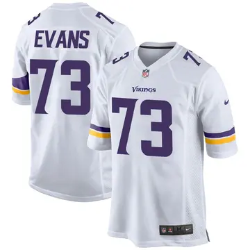 Nike Bobby Evans Men's Game Minnesota Vikings White Jersey
