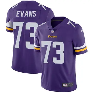 Nike Bobby Evans Men's Limited Minnesota Vikings Purple Team Color Vapor Untouchable Jersey