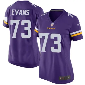 Nike Bobby Evans Women's Game Minnesota Vikings Purple Team Color Jersey