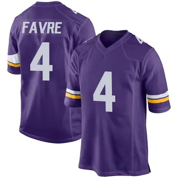 Nike Brett Favre Men's Game Minnesota Vikings Purple Team Color Jersey
