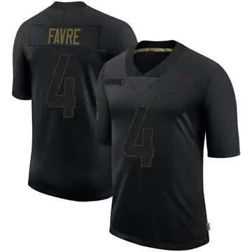 Nike Brett Favre Men's Limited Minnesota Vikings Black 2020 Salute To Service Jersey