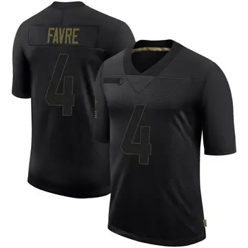Nike Brett Favre Men's Limited Minnesota Vikings Black 2020 Salute To Service Jersey