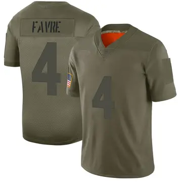 Nike Brett Favre Men's Limited Minnesota Vikings Camo 2019 Salute to Service Jersey