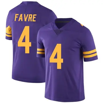 Nike Brett Favre Men's Limited Minnesota Vikings Purple Color Rush Jersey