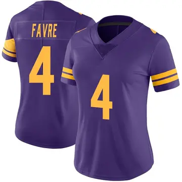 Nike Brett Favre Women's Limited Minnesota Vikings Purple Color Rush Jersey