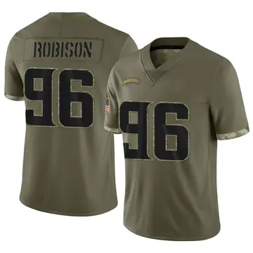 Nike Brian Robison Men's Limited Minnesota Vikings Olive 2022 Salute To Service Jersey
