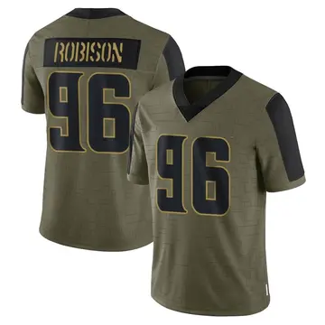 Nike Brian Robison Youth Limited Minnesota Vikings Olive 2021 Salute To Service Jersey