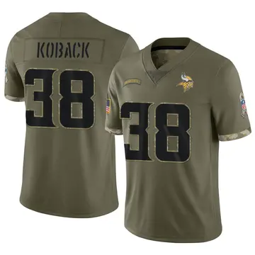 Nike Bryant Koback Men's Limited Minnesota Vikings Olive 2022 Salute To Service Jersey
