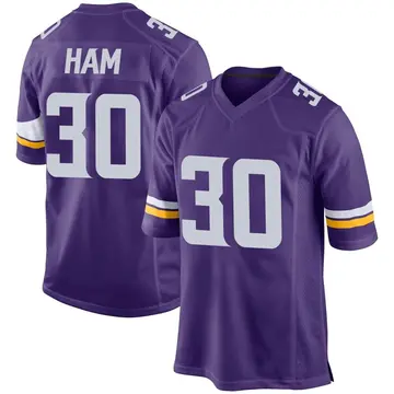 Nike C.J. Ham Men's Game Minnesota Vikings Purple Team Color Jersey