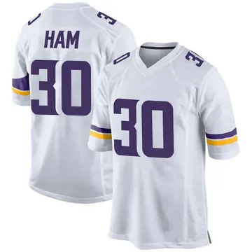 Nike C.J. Ham Men's Game Minnesota Vikings White Jersey