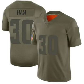 Nike C.J. Ham Men's Limited Minnesota Vikings Camo 2019 Salute to Service Jersey