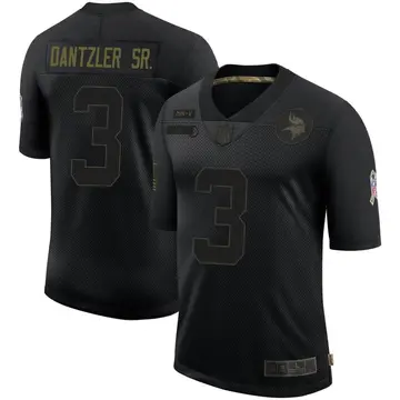Nike Cameron Dantzler Sr. Men's Limited Minnesota Vikings Black 2020 Salute To Service Jersey