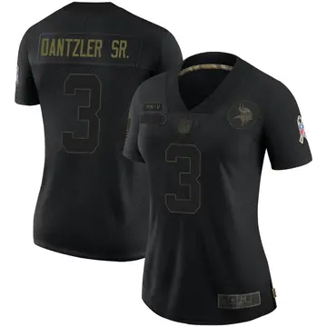 Nike Cameron Dantzler Sr. Women's Limited Minnesota Vikings Black 2020 Salute To Service Jersey