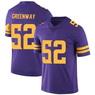 Nike Chad Greenway Men's Limited Minnesota Vikings Purple Color Rush Jersey