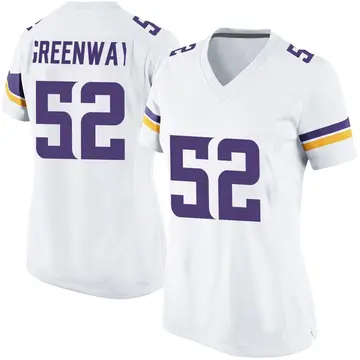 Nike Chad Greenway Women's Game Minnesota Vikings White Jersey