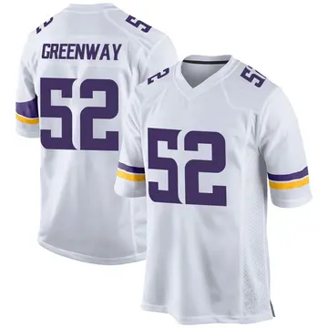 Nike Chad Greenway Youth Game Minnesota Vikings White Jersey