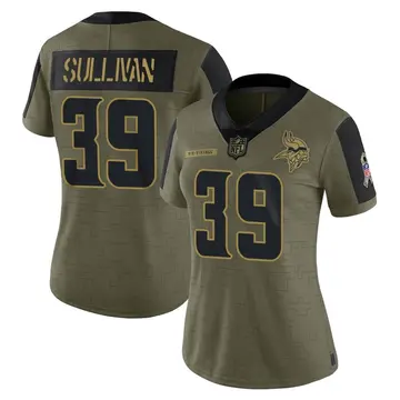 Nike Chandon Sullivan Women's Limited Minnesota Vikings Olive 2021 Salute To Service Jersey