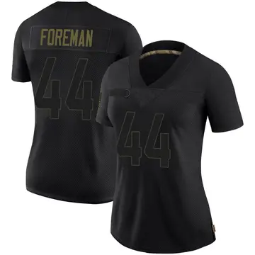 Nike Chuck Foreman Women's Limited Minnesota Vikings Black 2020 Salute To Service Jersey