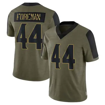 Nike Chuck Foreman Youth Limited Minnesota Vikings Olive 2021 Salute To Service Jersey