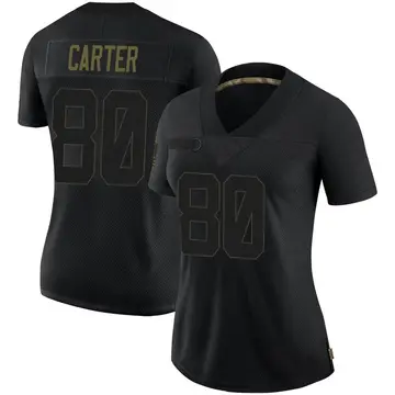 Nike Cris Carter Women's Limited Minnesota Vikings Black 2020 Salute To Service Jersey