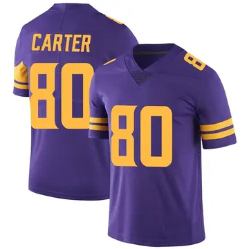 Nike Cris Carter Youth Limited Minnesota Vikings Purple Color Rush Jersey