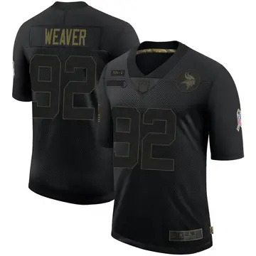 Nike Curtis Weaver Men's Limited Minnesota Vikings Black 2020 Salute To Service Jersey