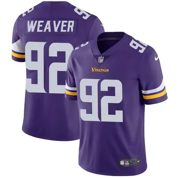 Nike Curtis Weaver Men's Limited Minnesota Vikings Purple Team Color Vapor Untouchable Jersey