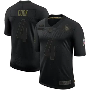 Nike Dalvin Cook Men's Limited Minnesota Vikings Black 2020 Salute To Service Jersey