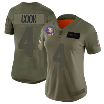Nike Dalvin Cook Women's Limited Minnesota Vikings Camo 2019 Salute to Service Jersey