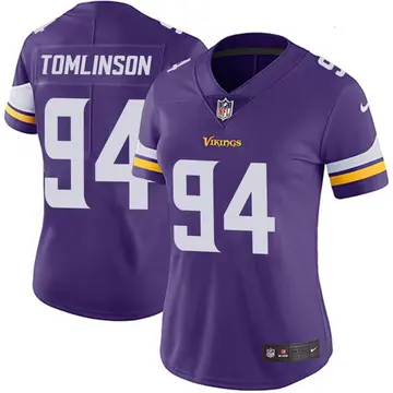 Nike Dalvin Tomlinson Women's Limited Minnesota Vikings Purple Team Color Vapor Untouchable Jersey