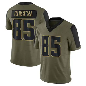 Nike Dan Chisena Men's Limited Minnesota Vikings Olive 2021 Salute To Service Jersey