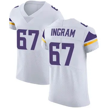 Nike Ed Ingram Men's Elite Minnesota Vikings White Vapor Untouchable Jersey