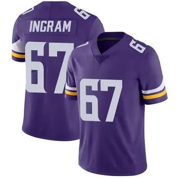 Nike Ed Ingram Men's Limited Minnesota Vikings Purple Team Color Vapor Untouchable Jersey