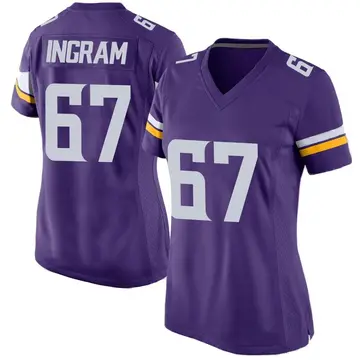 Nike Ed Ingram Women's Game Minnesota Vikings Purple Team Color Jersey