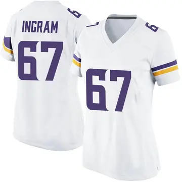 Nike Ed Ingram Women's Game Minnesota Vikings White Jersey
